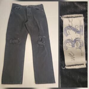 Free People Jeans Womens SZ 32 Bren Boyfriend Black Relaxed 90s Y2K OB1311345